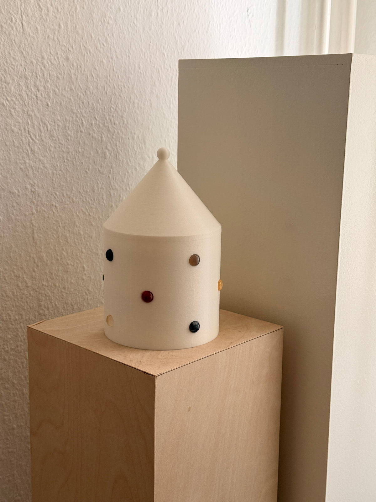 Storage container large with gemstones (white)