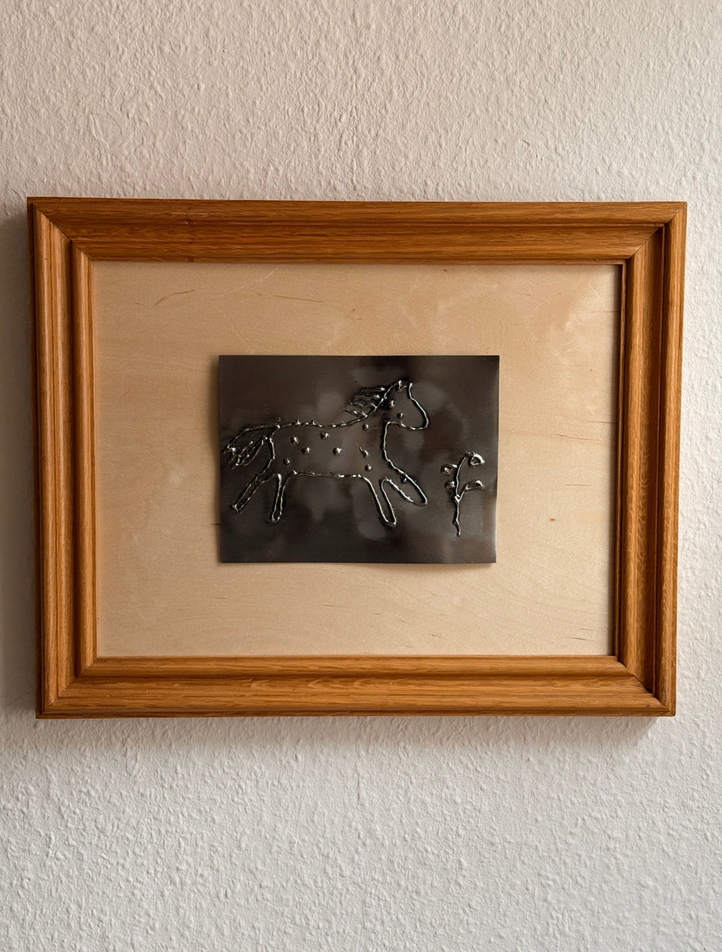 little horse on flower field artwork