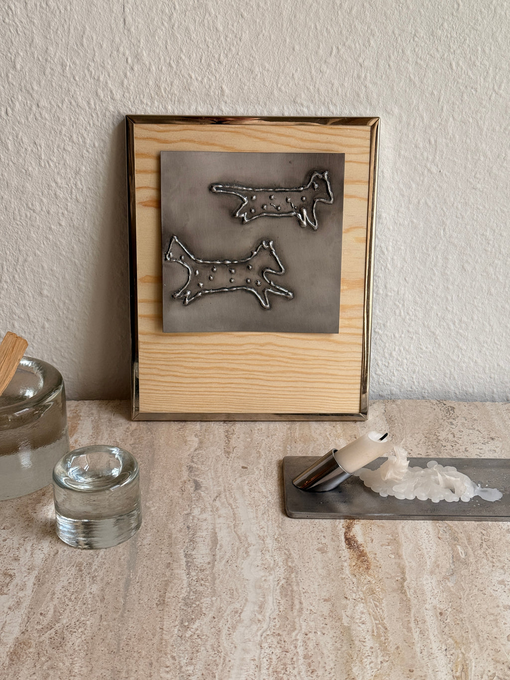 dotted jumping dogs artwork